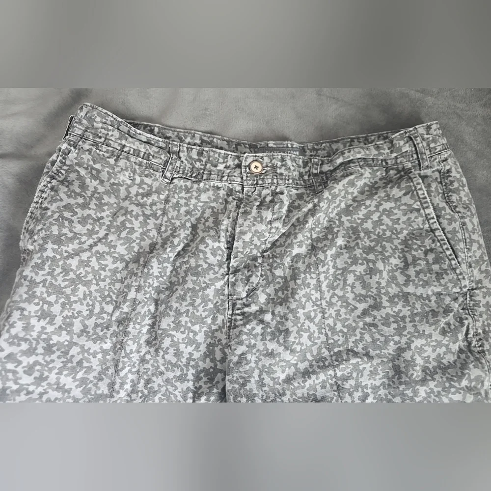 Slate & Stone Shorts Mens 34 Light & Dark Grays Chino Denim Botanical Men's